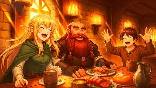 Medieval D&D Tavern of Serenity | Peaceful Bard Songs and Relaxing Fantasy Music for Study and Sleep