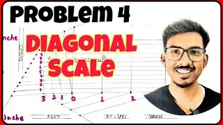 Problem 4 diagonal scale in engineering drawing | beu exam 1st semester 2024-25|scale in engineering