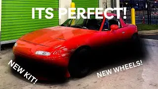 NA Mazda Miata MX-5 Reveal! Painted KBD Kit and RPF1s