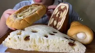 【咀嚼音】三角蒸しパン、チョコシャルロット、たっぷりツナマヨネーズ、ミルクコロネ　を食べた。【ASMR】【食べる】