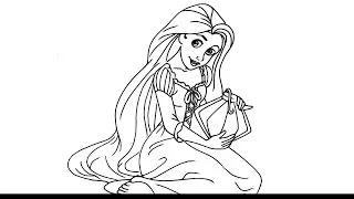 Disney Junior | Tangled Drawing | Rapunzel Drawing