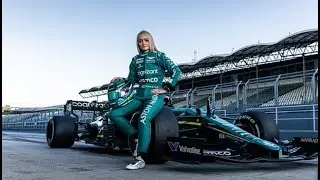 British James Bond Stunt Driver Jessica Hawkins, 28, Becomes The First Woman To Test An F1 Car.