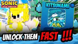 🌟 Unlock KITSUNAMI And PIXEL SUPER SONIC Fast In Sonic Speed Simulator!