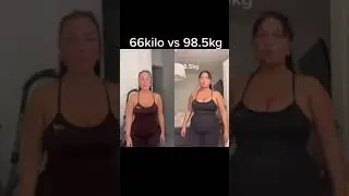 Increible mira como se ve con 66 kg y como se ve con 98.5 kg