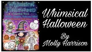 WHIMSICAL HALLOWEEN Adult Colouring Book By Molly Harrison | FLIP THROUGH