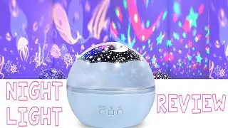 ROTATING LED NIGHT LIGHT REVIEW | Moon Star Ocean Projector Night Lamp toys gifts