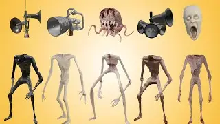 WRONG HEADS BRAIN EYE, TRIPLE SIREN HEAD NICE, TREVOR HOUSE HEAD, SIREN HEAD DONUT, SIREN HEAD T-REX