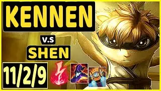 SOAZ (KENNEN) vs SHEN - 11/2/9 KDA TOP GAMEPLAY - EUW Ranked MASTER