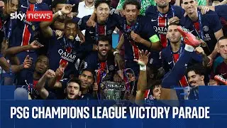 PSG take part in victory parade after Champions League win despite riots