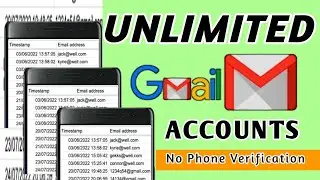 How To Create Unlimited Gmail Accounts Without Phone Verification || Unlimited gmail craate Method
