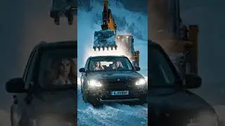 Hot Girls Car Stuck in Snow ❄️🚗 Powerful JCB Winter Rescue #snowblower #snowmachine #uksnow #onsnow