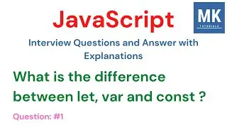 Difference Between Let, Var and Const ? 🔥 | JavaScript Interview Question - #1 | #javascript #js