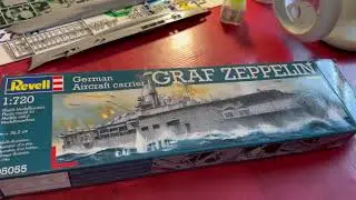 Bernard s'attaque à la fabrication de la maquette du porte-avions allemand Graf Zeppelin