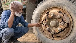 Overload Impact Shattered the Truck Rim — Fully Repaired