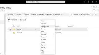 How to create Read Only Folder in MS teams class