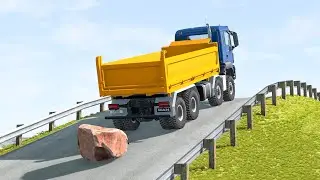 Rocks Pull Test: Man TGS 8x8 VS B-Series B85TS Tank - BeamNG drive