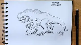 How to Draw D-Rex Step by Step | Easy Sketch for Beginners