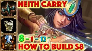 SMITE HOW TO BUILD NEITH - Neith Carry Build Season 8 Conquest + How To + Guide + Gameplay 2021