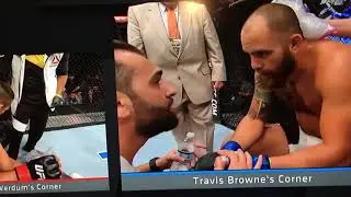 Ufc Edmond &ldquo;head movement&rdquo;  tarverdyan corner advice to Travis &ldquo;no heart&rdquo; Brown is pure gold!!!