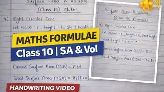 Surface Area & Volume Formulas | Class 10 Maths | Part 2 | @educationadda1066 