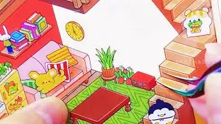 🌈ASMR🌈 DIY a Star Light Book House Scene Stickers | Satisfying Video #diy #asmr 