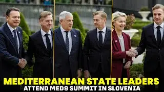 Leaders of Mediterranean EU member states attends in annual MED9 summit in Portoroz, Slovenian