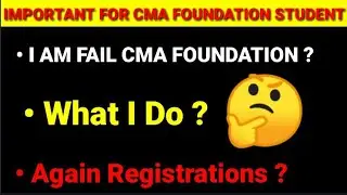 very important updates to all cma foundation student || cma foundation fail and pass student