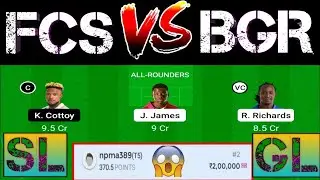 FCS vs BGR DREAM11 TEAM TODAY, FCS vs BGR SCORECARD, FCS vs BGR LIVE SCORE, FCS vs BGR SCORECARD 202