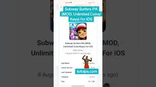 Subway Surfers IPA (M.O.D, Unlimited Coins/Keys) For iOS #gaming #beach #roblox #computer #love
