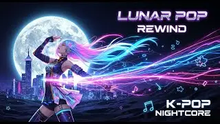 Lunar Pop Rewind 🌌 Nightcore K-Pop | Retro-Futurist Anime & Glitch Pixel Rain