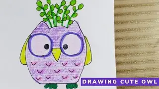 How to draw a cute owl step by step || easy drawing