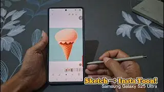 Как превратить эскиз в картинку для Instagram с помощью S Pen на Samsung Galaxy S25 Ultra