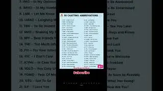 English Learning Day 24 - 50 Chatting Abbreviations. #englishlearning #abbreviations #englishvocab