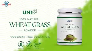 Uni+ Wheat Grass Powder by Unibiz  | Natural Detoxifier | Boosts Energy & Immunity