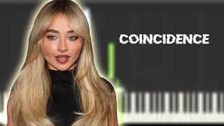 Sabrina Carpenter - Coincidence | Instrumental Piano Tutorial / Partitura / Karaoke / MIDI