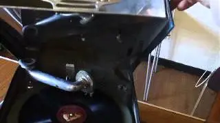 Demonstrating the Robert's Best - One Gramophone at the Witney Gramophone Gathering 2016