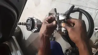 Steering column gear kit replace/worm shaft/Reduction gear kar kar noise over rough road