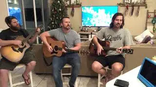 Acoustic jam after playing some with the drums and amplifiers