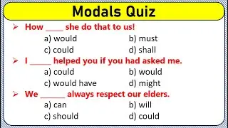 Modal verbs Quiz | English Grammar | English Language #modalverbs  #modalsinenglish #englishlanguage