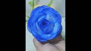 How to make Aesthetic Rose with tissue paper | Diy flower making ideas with napkin paper.#shortsfeed