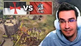 Beasty With Knights Templar vs Rus in AOE4...