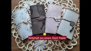 Notizheft aus einem 30,5 x 30,5 cm großen Designpapier | Tutorial | so gut wie keine Reste!