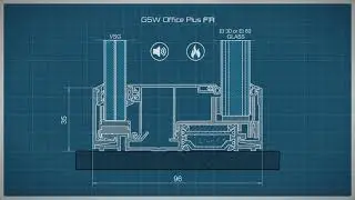 CGI 3D Animation Glass System GSW Office Plus FR
