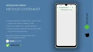 ServiceM8 Forms - Method Statement