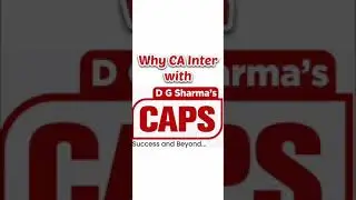 Why CA Inter with DGSCAPS ✨