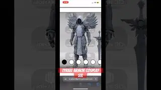￼Tyrael cosplay stl file #3dprinting #cosplay