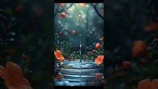 Water droplet🤍 #watersounds #Droplet #flower #aesthetic #asmrsounds