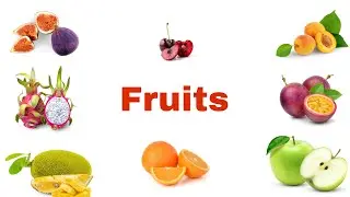 Fruits Flash card | 30 Fruit Names in English | Flash cards for kids | Right Brain Training