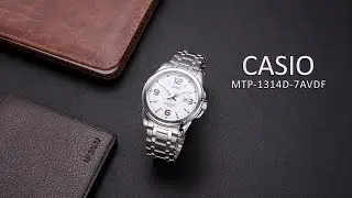 Review đồng hồ Casio MTP-1314D-7AVDF mặt số trắng k&iacute;ch thước 45mm.