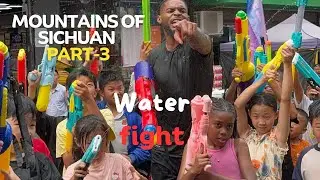 Mountains of Sichuan Part 3 | Epic Water Fight with Local Kids & Friends! 💦🏀